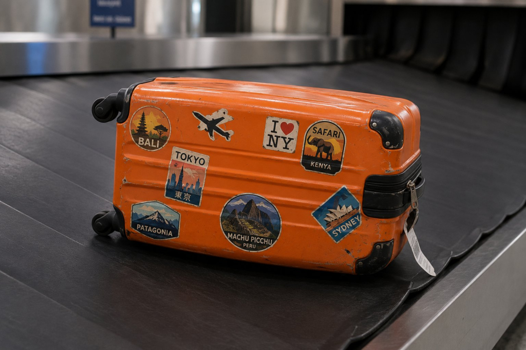 Bagage Sur Tapis Roulant Aeroport