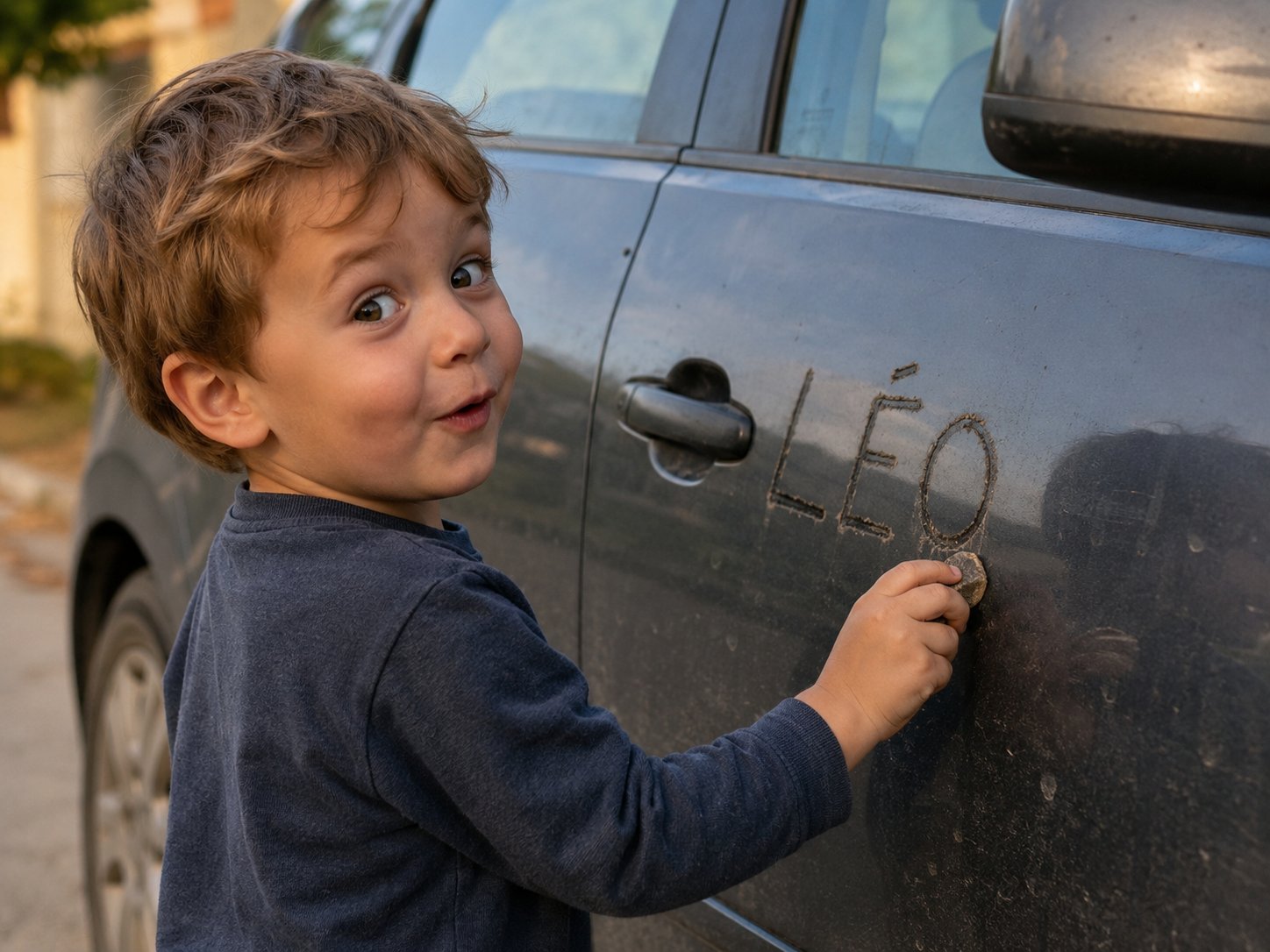 Garcon Ecrit Sur Voiture